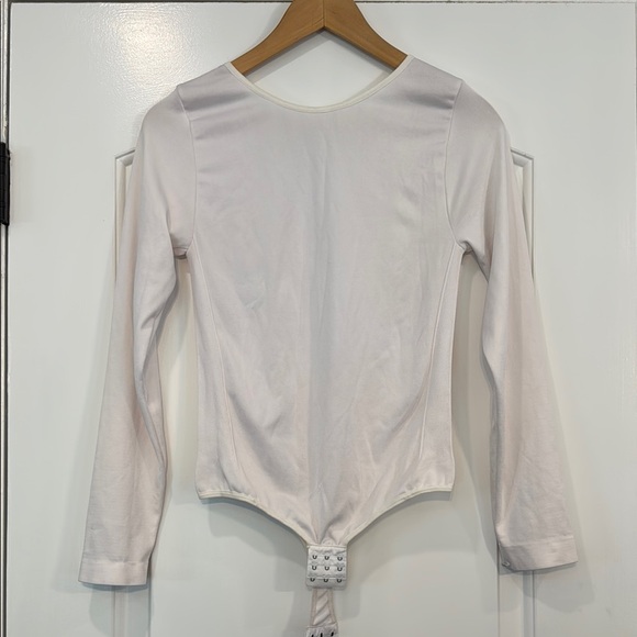 Madrag White Long Sleeve Bodysuit Size Small/Medium - Picture 1 of 5